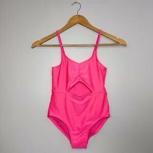 Art Class Kids Pink Swimsuit Size M (8) Hot Pink One Piece Adjustable Straps